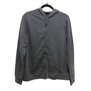 LL Bean Blue Cotton Zip Up Hoodie Jacket Womens XL